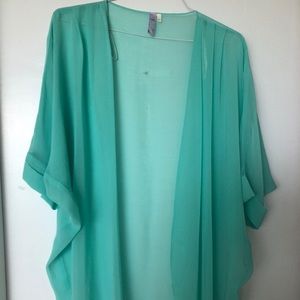 Teal Blue Alya Kimono from Francesca’s
